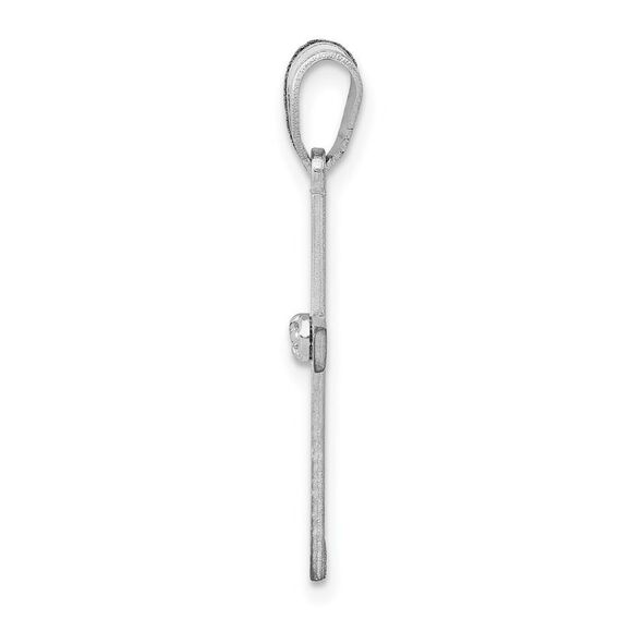 Kazi Luxury 14k White Gold 01ct Diamond Cross Pendant